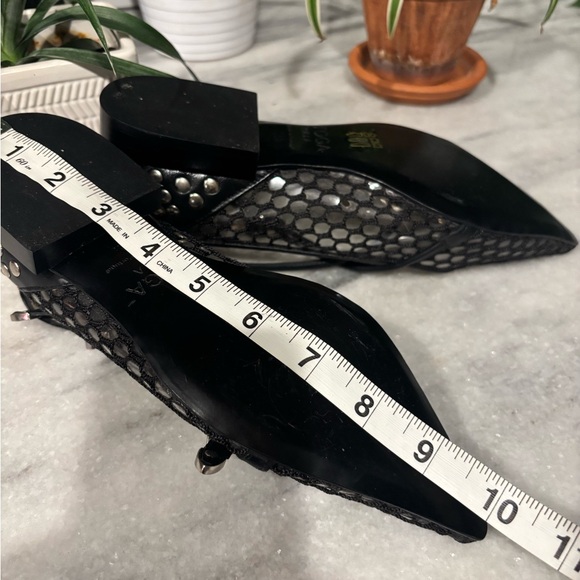 TOGA PULLA Black mesh ballerina flats size 6.5 - Picture 12 of 14